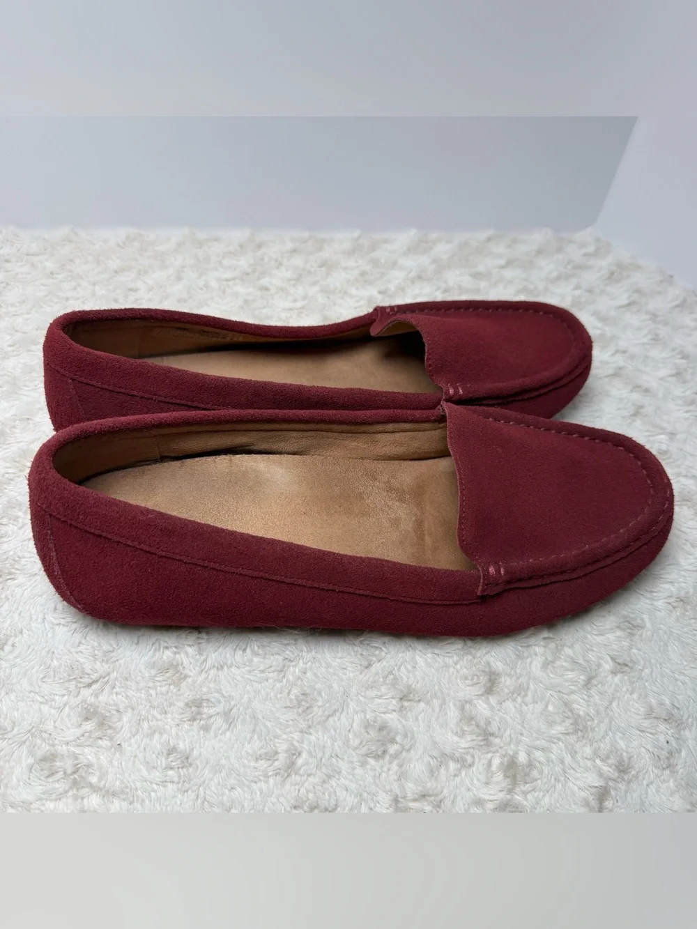 Vionic Women's Burgundy Suede Slip-On Loafers - Picture 3 of 8
